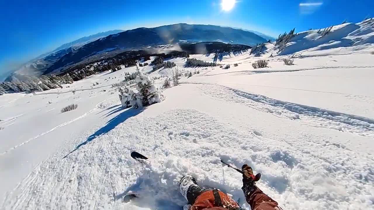 Backcountry Couloir Skiing- Bridger Bowl Montana