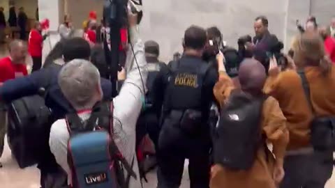 Pro-Hamas extremists have insurrected the Hart Senate Building!