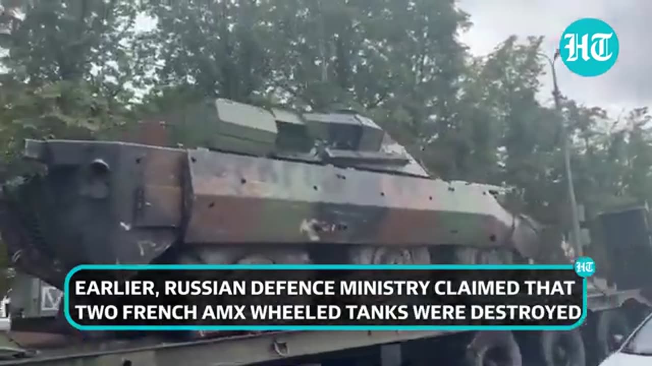 Putin's Men Display French "War Trophy";Parade Captured French AMX-10 On Ukrainian Streets