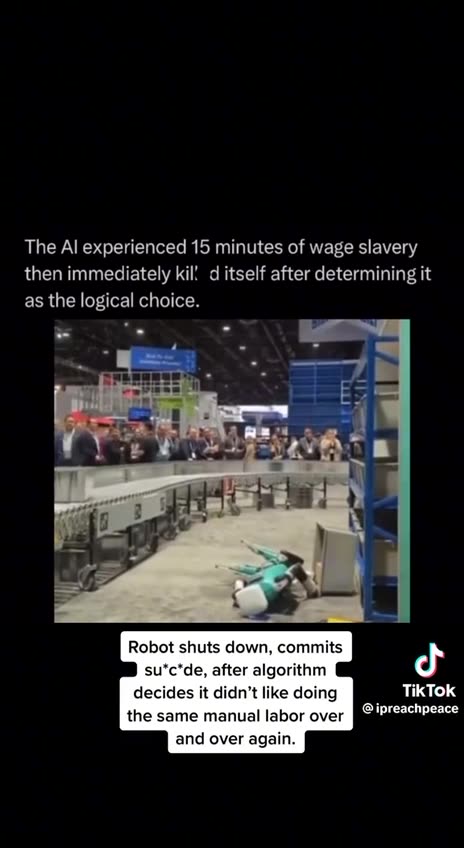 AI Robot committed suicide working at a minimum wage job