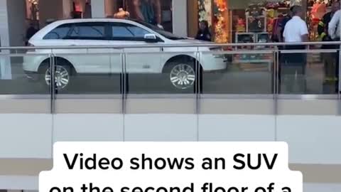 Video shows an SUV on the second floor of a Massachusetts mall