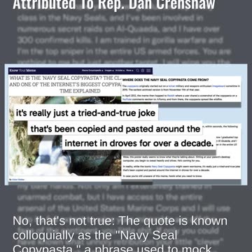 Fact Check: FAKE 'Over 300 Confirmed Kills' Quote Was Falsely Attributed To Rep. Dan Crenshaw