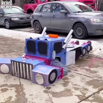 Optimus Prime joins The Freedom Convoy...😂😂😂
