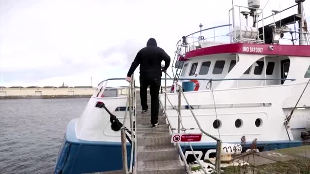 Impounded British trawler sailing home from France