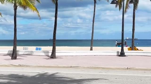 Fort Lauderdale beach during Hurricane lan