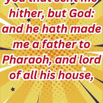 "Joseph’s Revelation: God’s Purpose in His Life" Genesis 45:8.#short #youtube #ytshorts #shortvideo