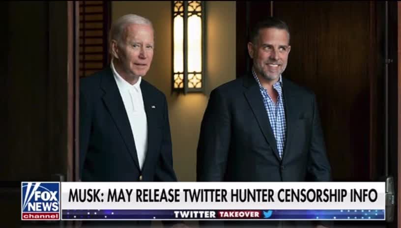 Elon Musk says he may release details behind the censorship of the Hunter Biden laptop story