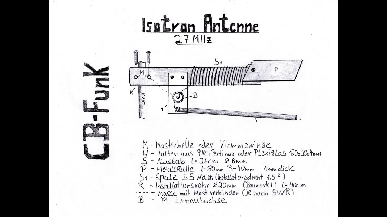 27Mhz CB Funk Isotron Antenne selber bauen