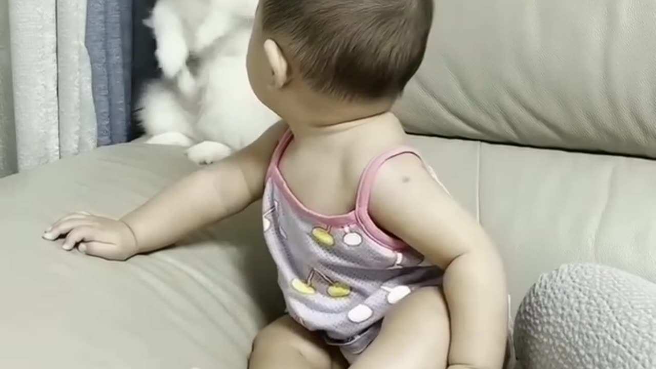 Cute dog and baby🐶🥰