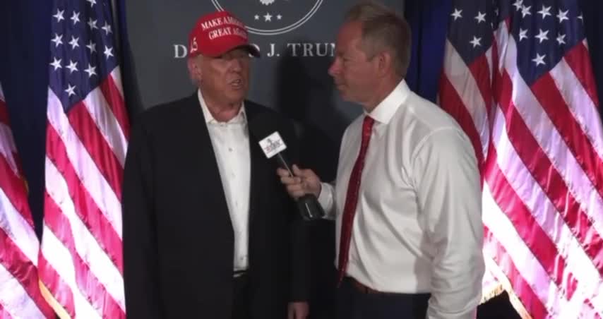 Interview with President Donald J Trump - Save America Rally