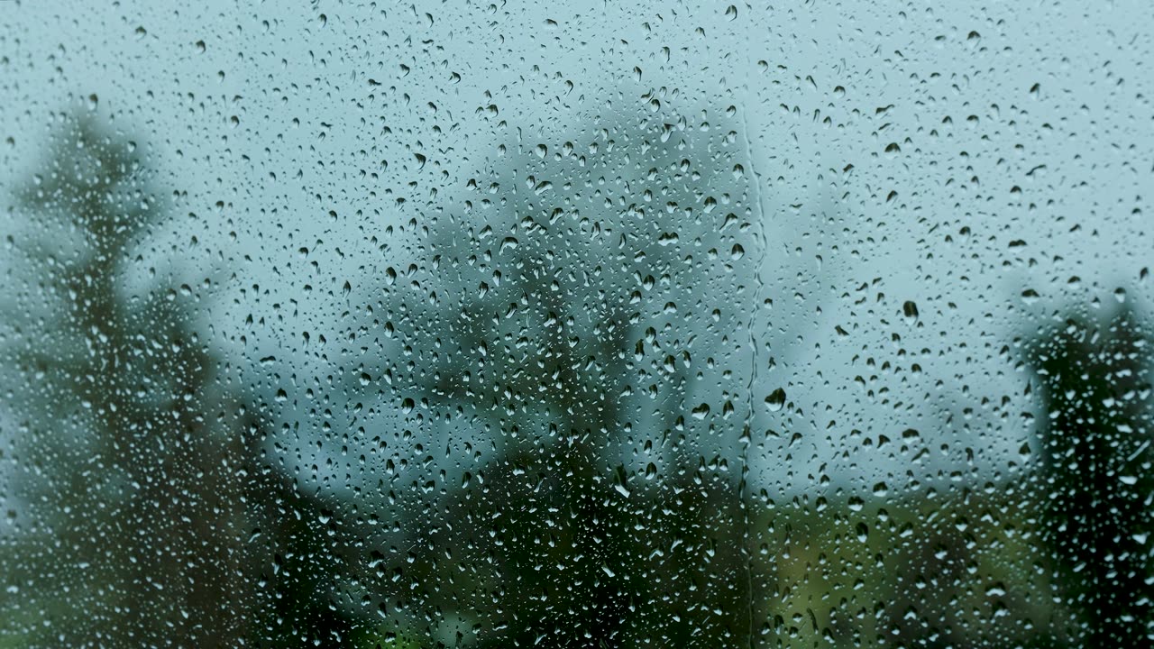 The rain day outside