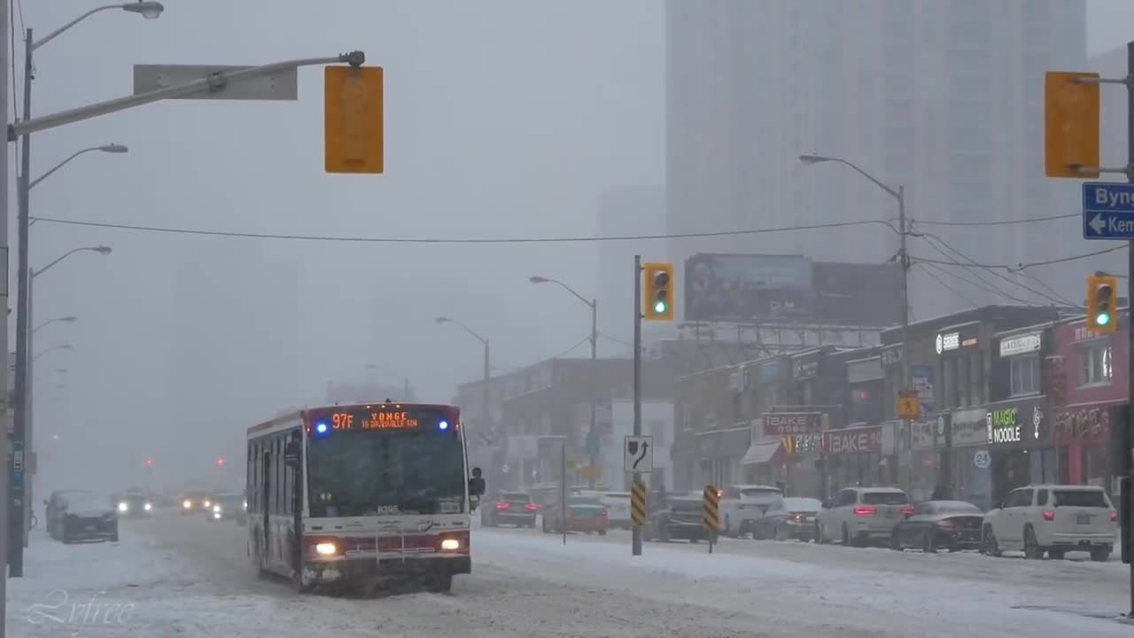 Winter Snow Storm in Toronto CANADA