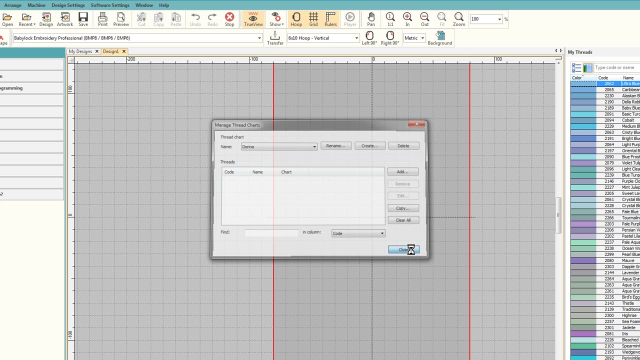 Wilcom Hatch Tutorial - Create your own custom color chart