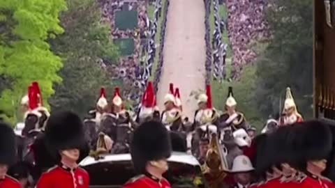 The Queen's corgis waited for her arrival at Windsor Castle