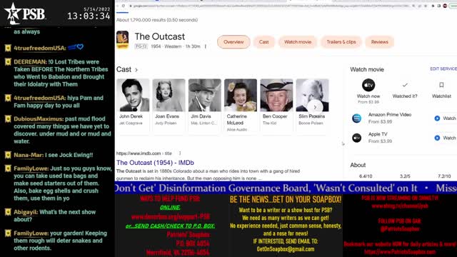 2022-05-14 13:00 EDT - PSB Movie Time: