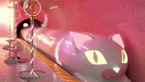 Cute Cat Train Gif! 🚂