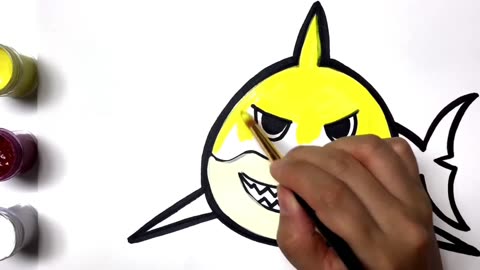 How to draw a baby shark .........
