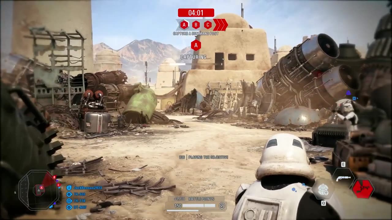 Star Wars Battlefront II: Instant Action Mission (Attack) Galactic Empire Mos Espla Gameplay