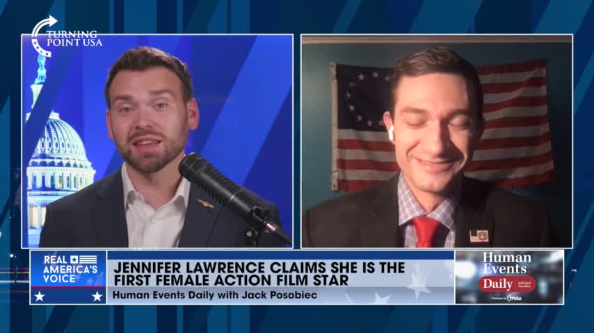 Jack Posobiec: Jennifer Lawrence is claiming she was the first woman action lead with role in Hunger Games