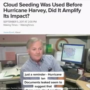 Hurricanes…. Man made we know it.. they modify the weather it’s all them…