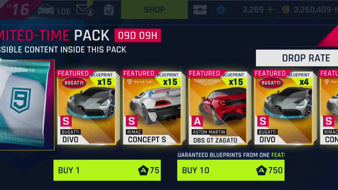 Asphalt 9: Legends - Zenvo Aurora Tur Multi-Card Pack 2 duplicate = removed 1 piece card