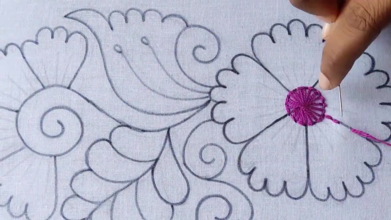 Hand embroidery nakshi kantha design stitch tutorial,নকশীকাঁথা নকশা সেলাই টিউটোরিয়াল