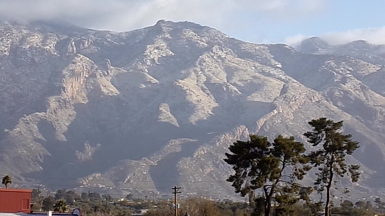 Catalina Mountains Covered in Snow