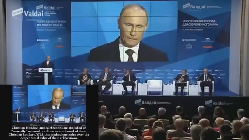 not one western leader is defending Christian values right now except Putin