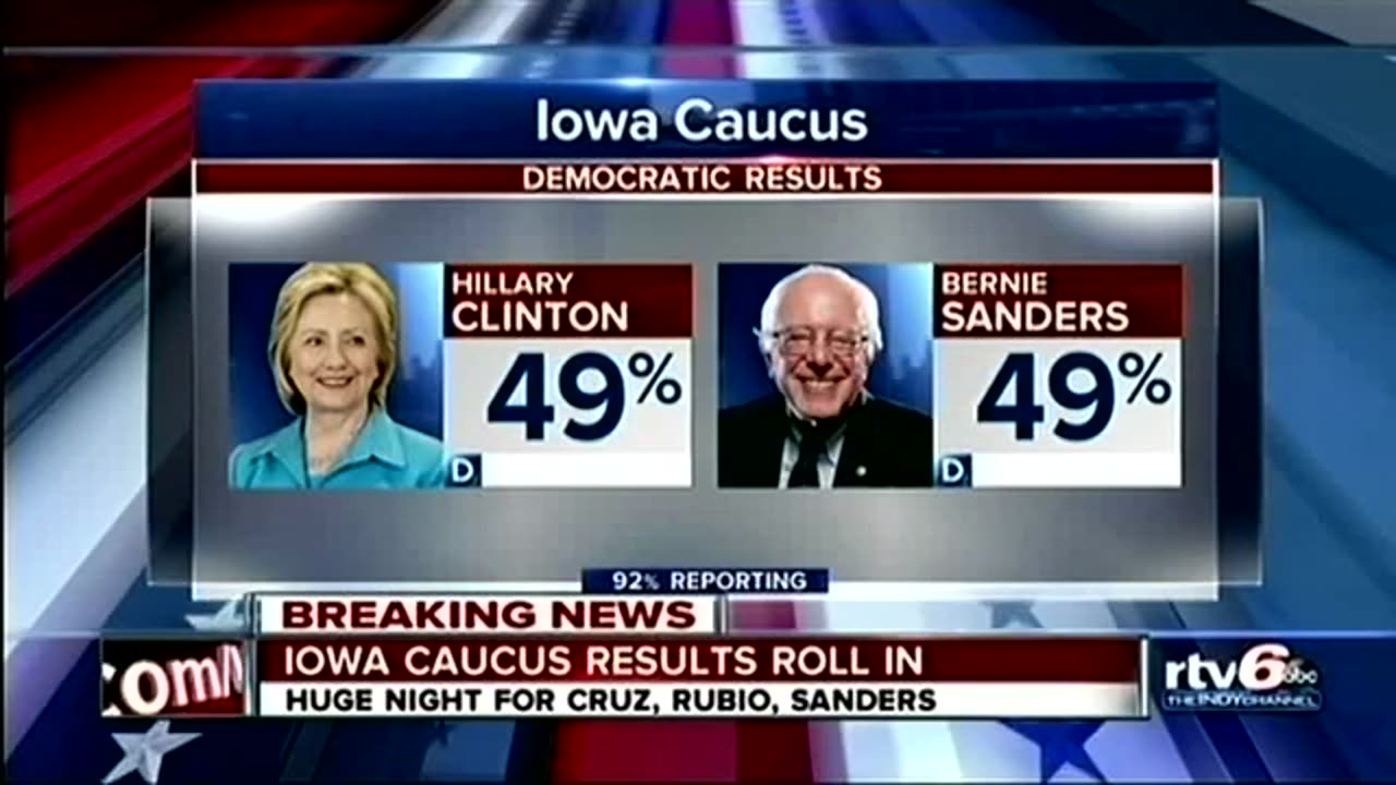 February 1, 2016 - Results from Iowa Caucuses Roll In