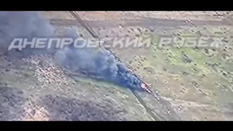 The moment of the defeat of one of the two Mi-24 attack helicopters