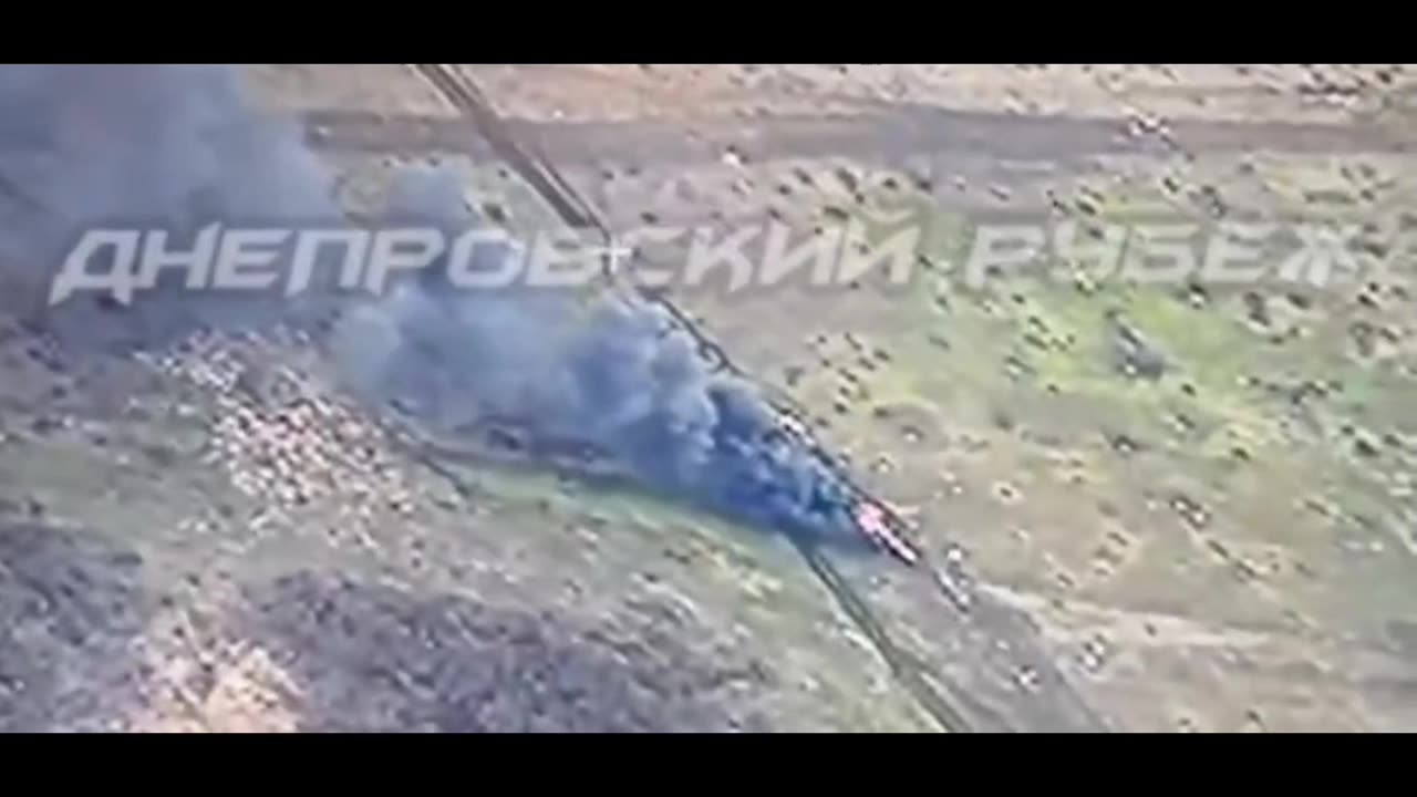 The moment of the defeat of one of the two Mi-24 attack helicopters