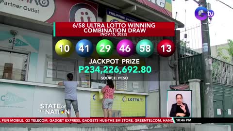 Mahigit P234-M na premyo sa Ultra Lotto 6/58, hindi pa natatamaan