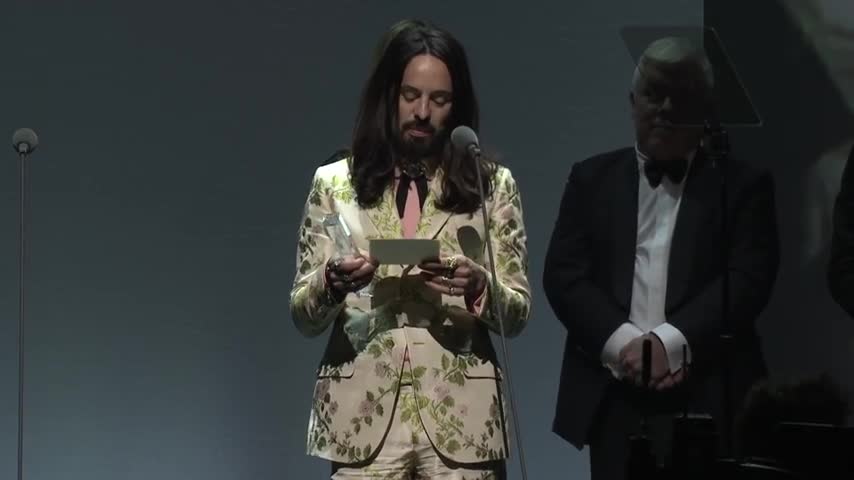 Alessandro Michele for Gucci International Designer of the Year British Fashion Awards 2015