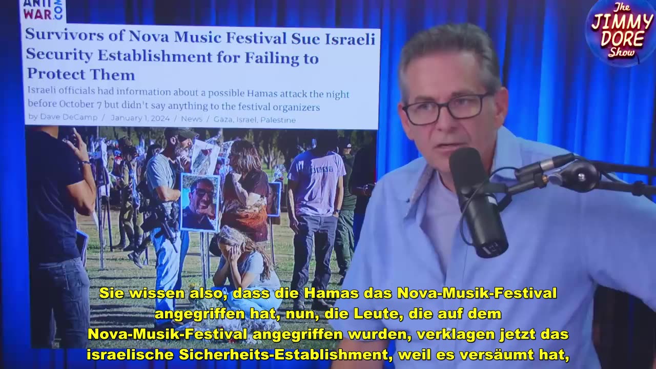 Jimmy Dore Show - Teilnehmer des Musikfestivals am 7. Oktober verklagen israelisches Militär,