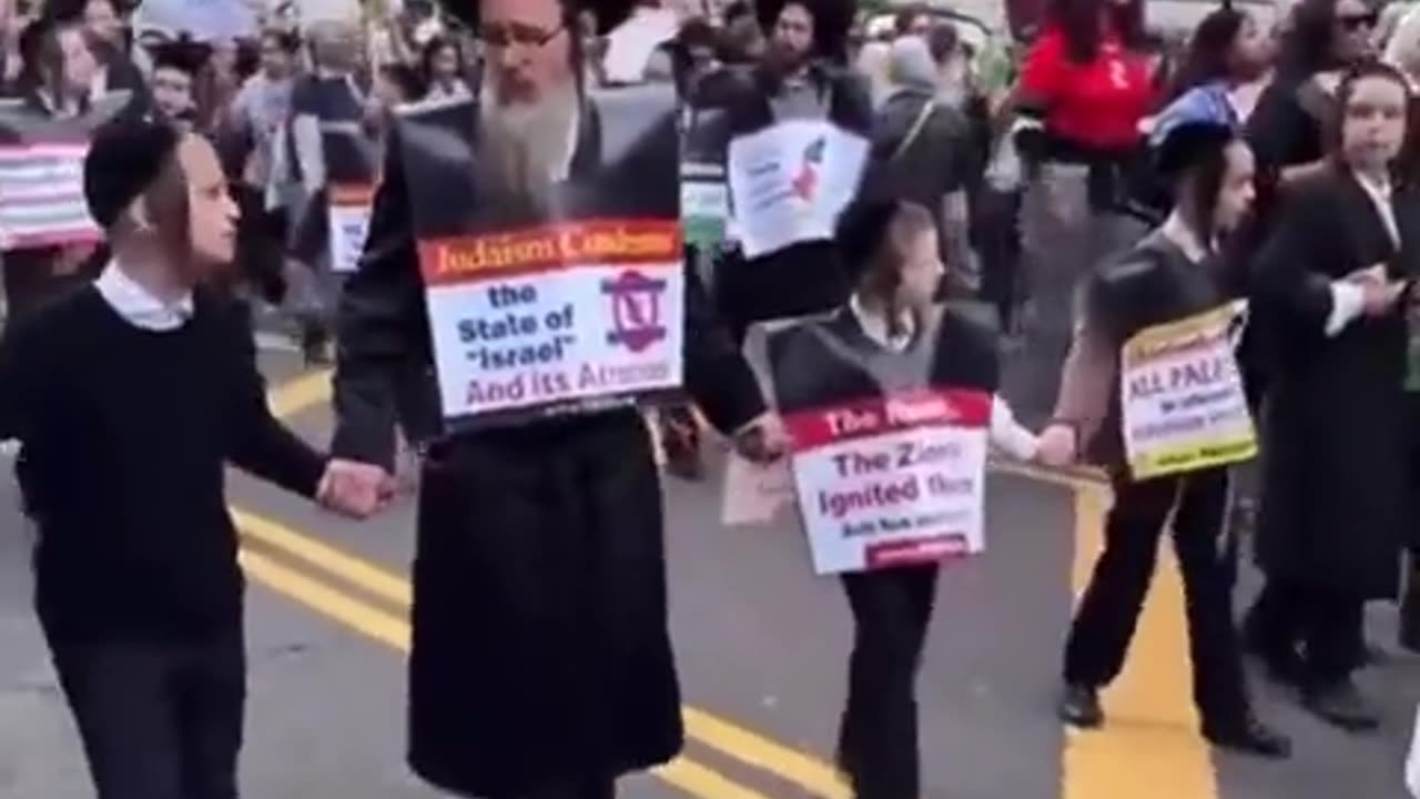 ►❌⚔️🇵🇸Orthodox Jews march in Washington DC, expressing solidarity with Palestinians