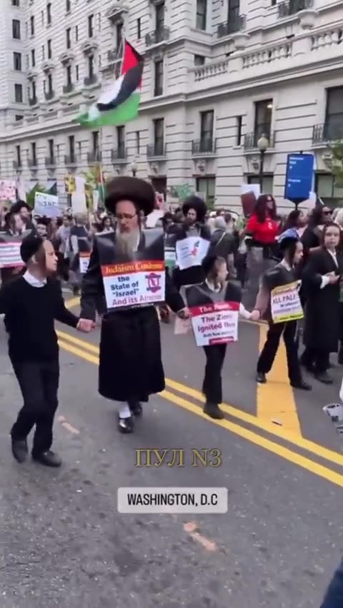 ►❌⚔️🇵🇸Orthodox Jews march in Washington DC, expressing solidarity with Palestinians