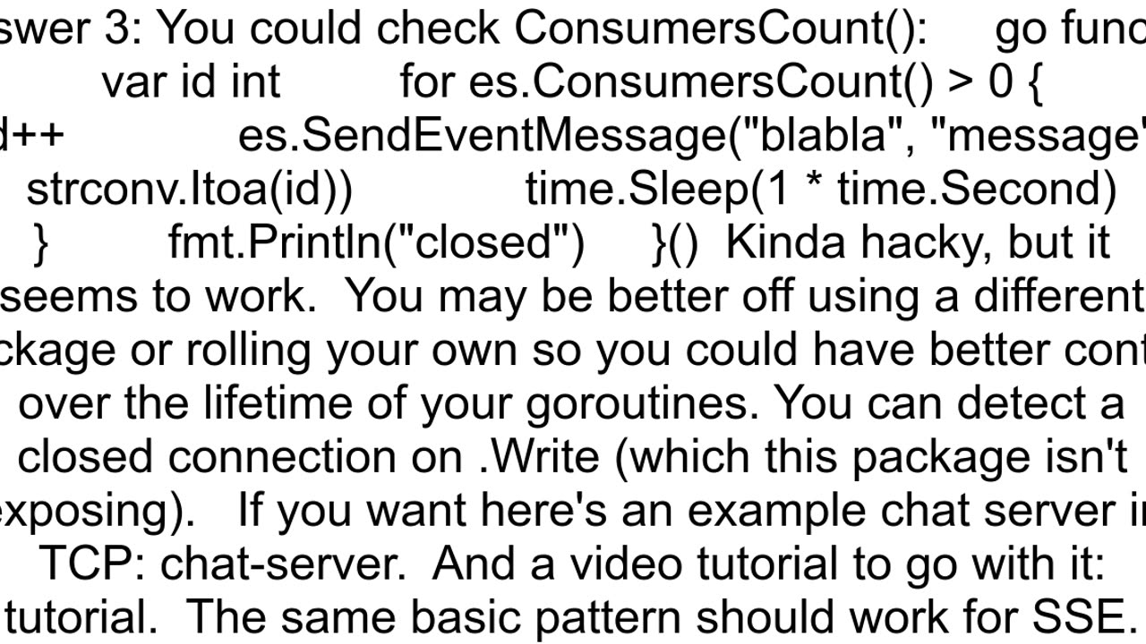 Eventsource golang how to detect client disconnection