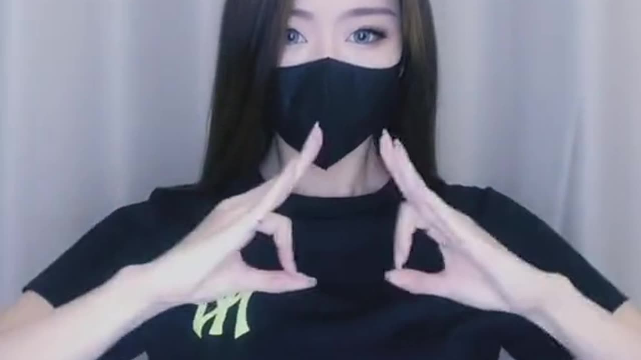 Sexy girl gesture dance and finger dance
