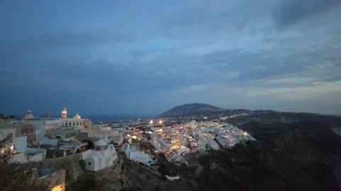 🇬🇷🏖️Greece Walking Tour 2024 - Walking in FIRA, Santorini🏊