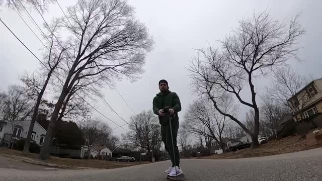 Skateboarder Trips While Getting Pulled by RC Truck