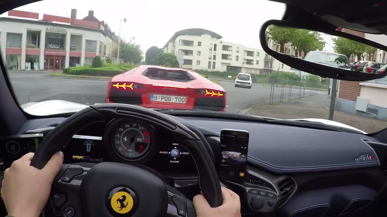 Lamborghini owner sets a Ferrari on Fire!!