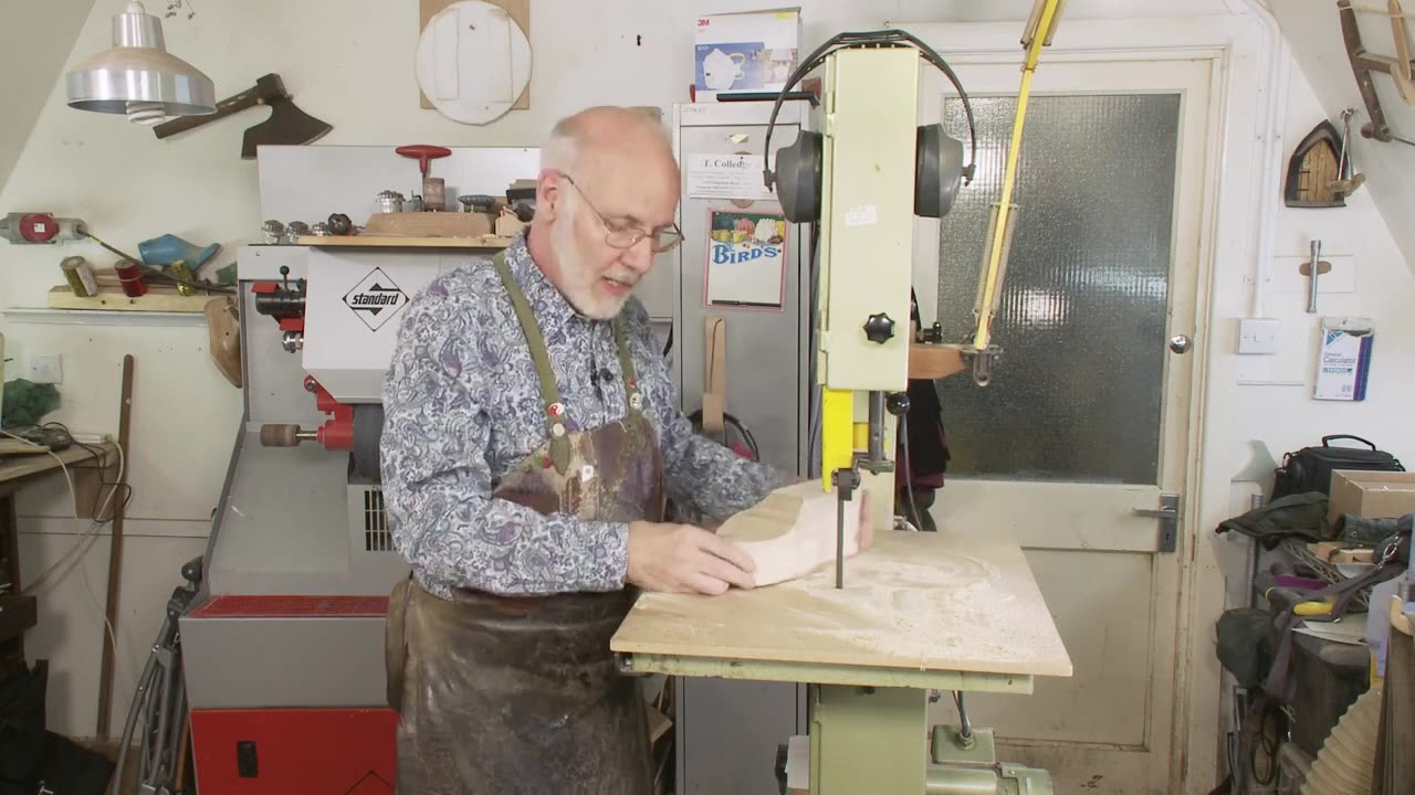 09 Last Carving Carving the Last Outline and Profile on a Bandsaw