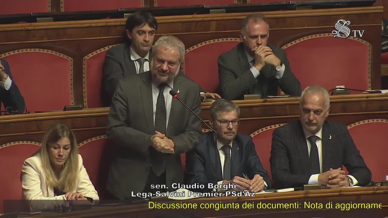 🔴 Sen. Claudio Borghi in Aula: dichiarazione di voto della Lega sulla Nadef e relativa integrazione.