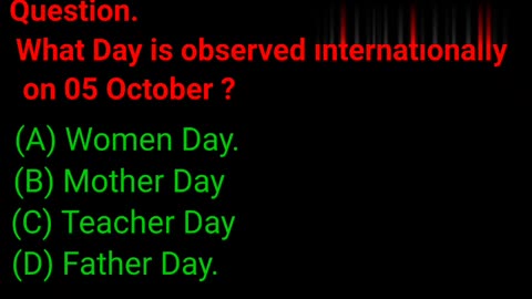 Celebration of international Day of 05 October