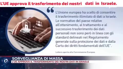 🤩🤩 L’UE autorizza il trasferimento dei dati personali dei cittadini europei a Israele: