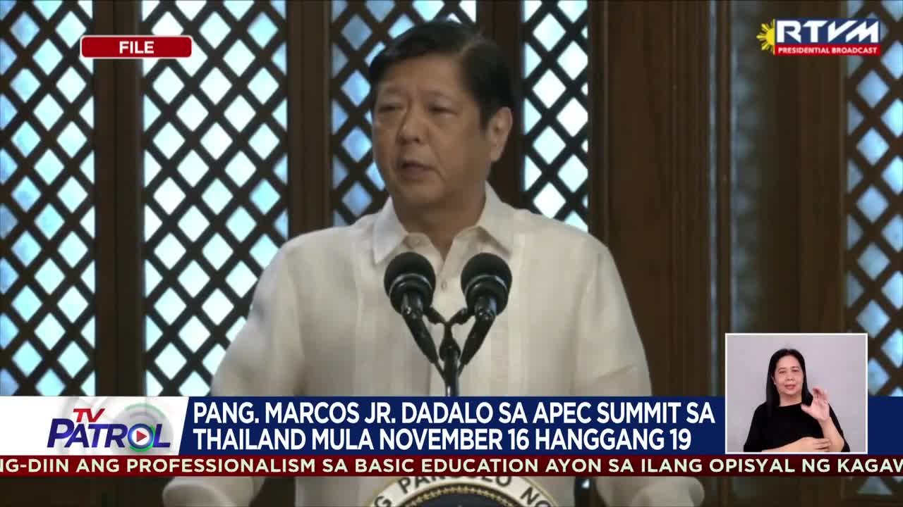 PANG. Marcos Jr. dadalo sa APEC Summit sa Thailand | TV Patrol