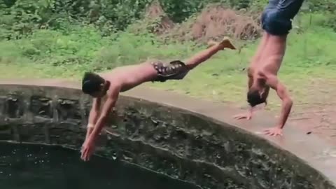 when you trying to impress her with your diving skills #funny video #the boys