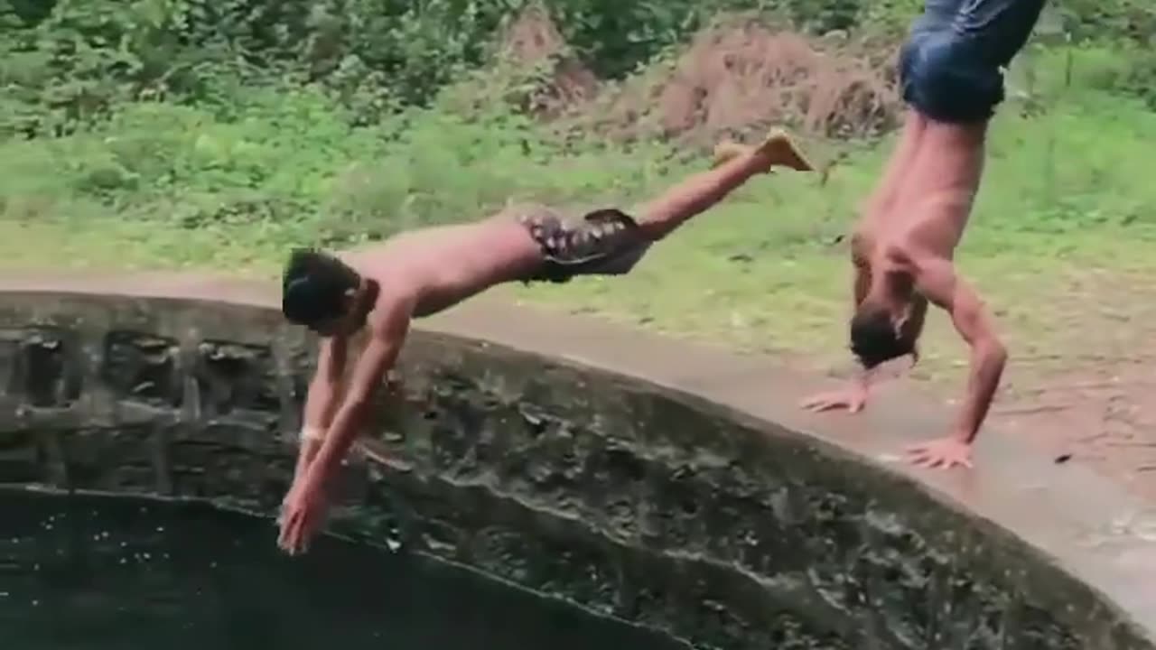 when you trying to impress her with your diving skills #funny video #the boys