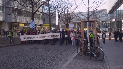 Demonstration der Corona-Maßnahmen-Gegner am 19.02.2022 in Freiburg, https://t.me/damals_wie_heute_fuer_immer