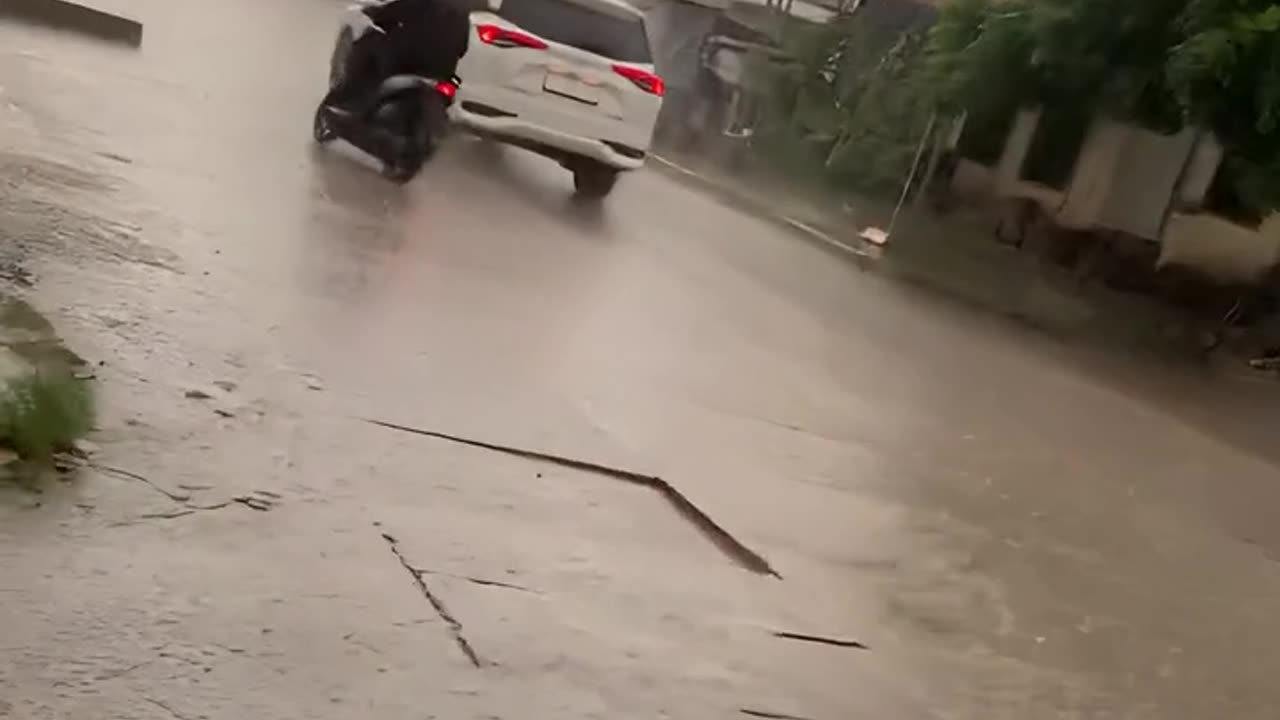 Motorist Fails To Watch Road